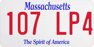 MA license plate 107LP4