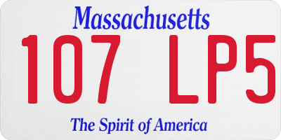 MA license plate 107LP5