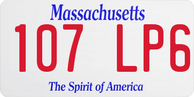 MA license plate 107LP6
