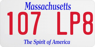 MA license plate 107LP8