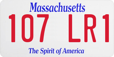 MA license plate 107LR1