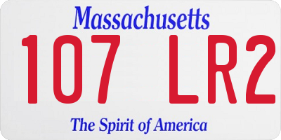 MA license plate 107LR2