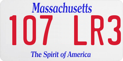 MA license plate 107LR3