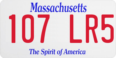MA license plate 107LR5