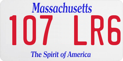 MA license plate 107LR6
