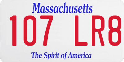 MA license plate 107LR8