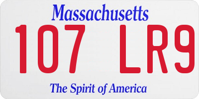 MA license plate 107LR9