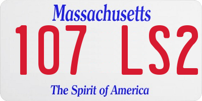 MA license plate 107LS2