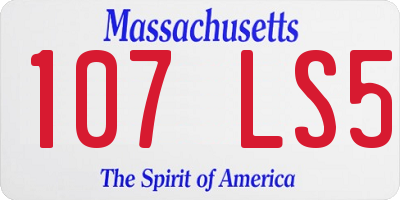 MA license plate 107LS5