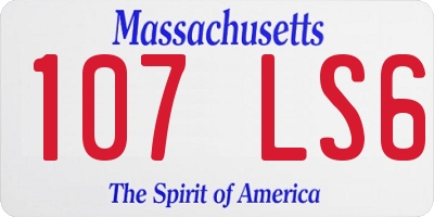 MA license plate 107LS6