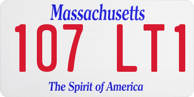 MA license plate 107LT1