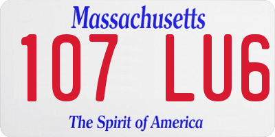 MA license plate 107LU6