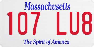 MA license plate 107LU8