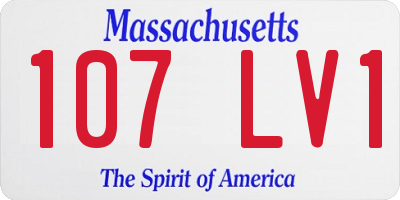 MA license plate 107LV1