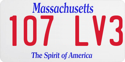 MA license plate 107LV3