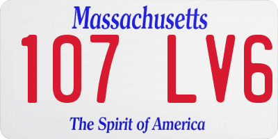 MA license plate 107LV6