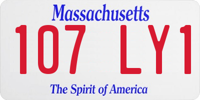 MA license plate 107LY1