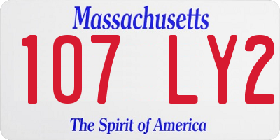 MA license plate 107LY2