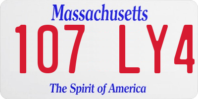 MA license plate 107LY4