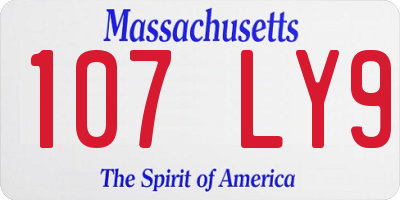 MA license plate 107LY9