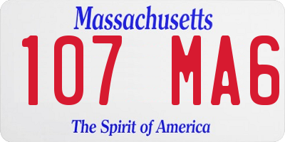 MA license plate 107MA6