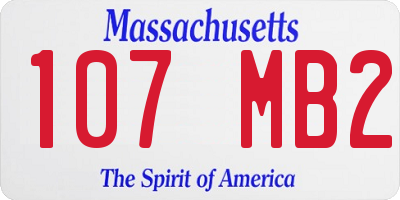 MA license plate 107MB2