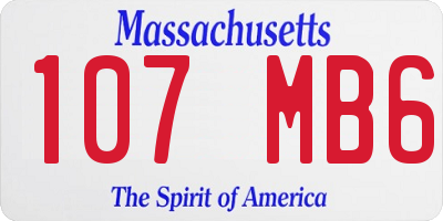 MA license plate 107MB6