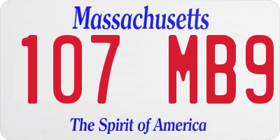 MA license plate 107MB9