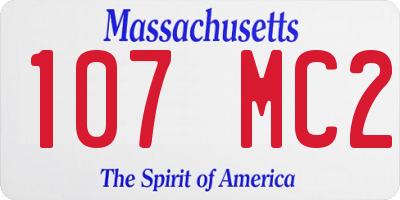 MA license plate 107MC2