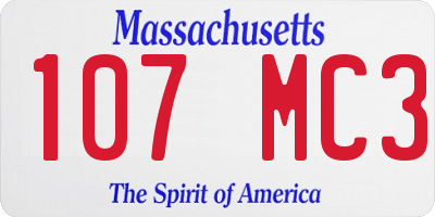 MA license plate 107MC3