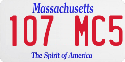 MA license plate 107MC5