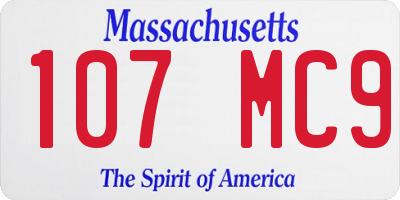 MA license plate 107MC9