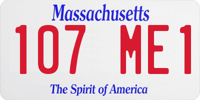 MA license plate 107ME1