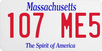 MA license plate 107ME5