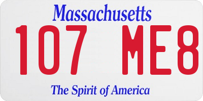 MA license plate 107ME8