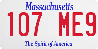 MA license plate 107ME9