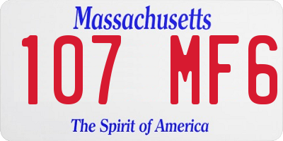 MA license plate 107MF6