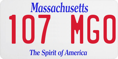 MA license plate 107MG0