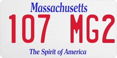 MA license plate 107MG2