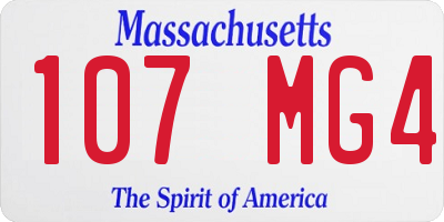MA license plate 107MG4