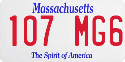 MA license plate 107MG6