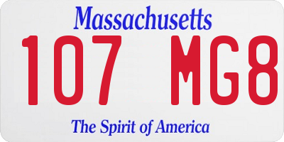 MA license plate 107MG8