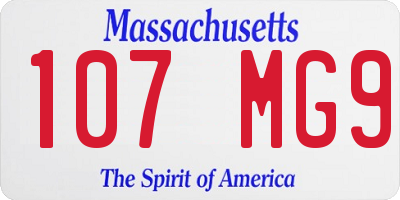 MA license plate 107MG9