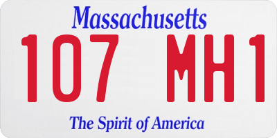 MA license plate 107MH1