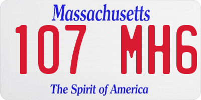 MA license plate 107MH6