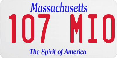 MA license plate 107MI0