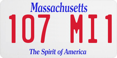 MA license plate 107MI1