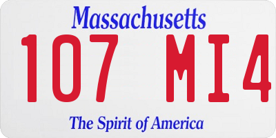 MA license plate 107MI4