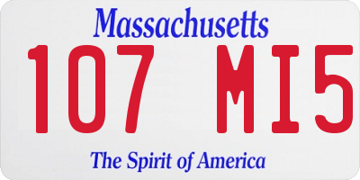 MA license plate 107MI5