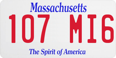 MA license plate 107MI6